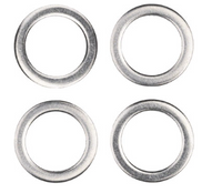 Promax Pedal Washers - Silver, Bag of 4