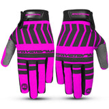 Stay Strong Chevron Stripe Gloves - Pink