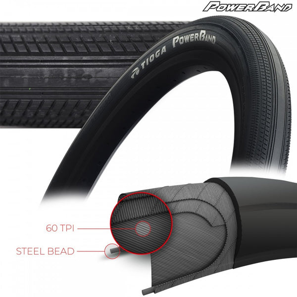 TIOGA POWERBAND TIRES - 60 TPI - WIRE BEAD